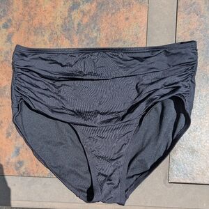 Kona Sol Black Ruched Bikini Bottom